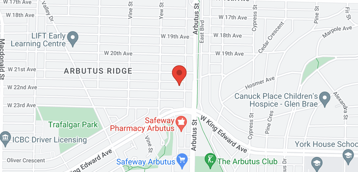 map of 2129 W 22ND AVENUE